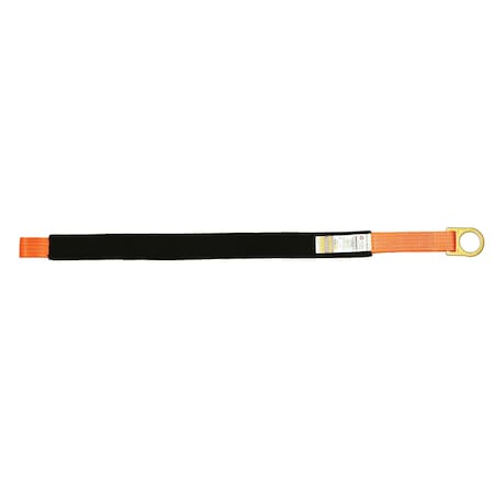Super Anchor Safety 48"x2"x13,600lb Tensile Strength Orange Tie-Off Strap w/Slotted D-ring +Loop End +Concrete Sleeve. 6054-DC